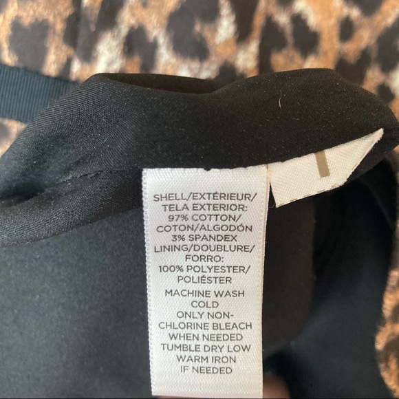 Loft Women’s sleeveless sheath style animal print dress - Sz 10P - Picture 9 of 15